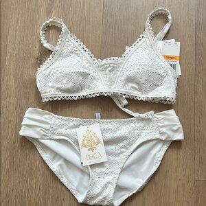 BECCA Textured White Bikini